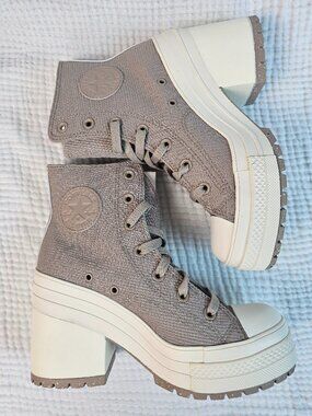 😍NWT😍 Converse Chuck 70 De Luxe Heel - Wonder Stone/Egret Women's 8/Men's 6